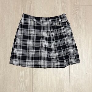 3/$10 Zara Black And White Plaid Skort with Buckle